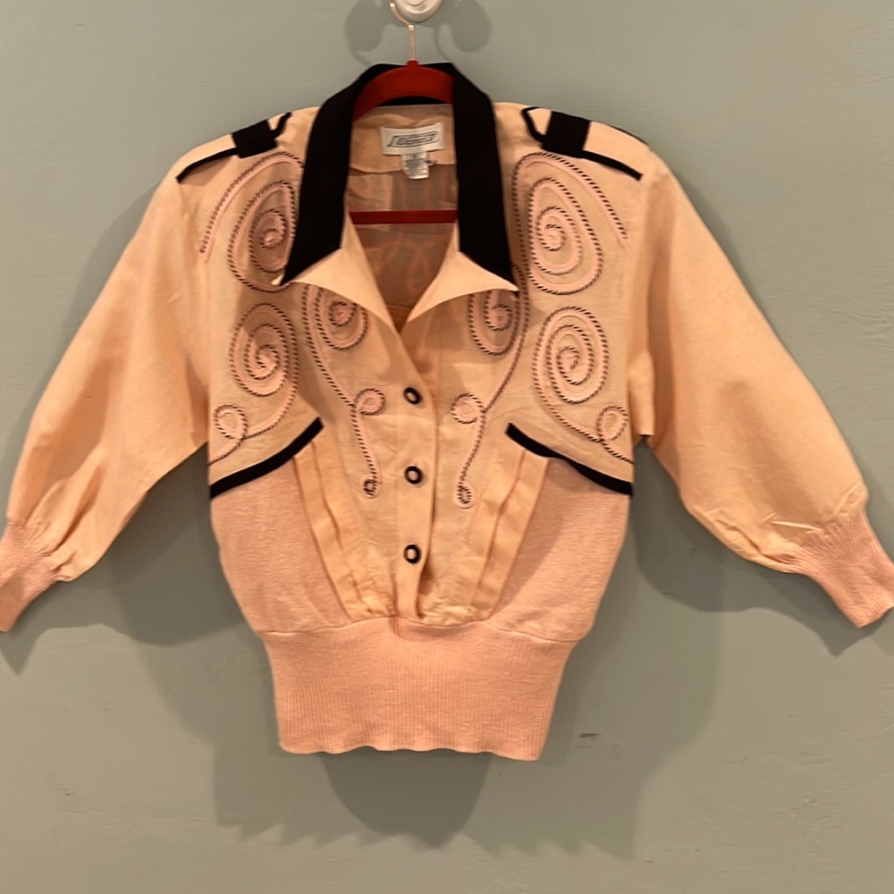 Vintage linen/ cotton / ramie fabric blouse